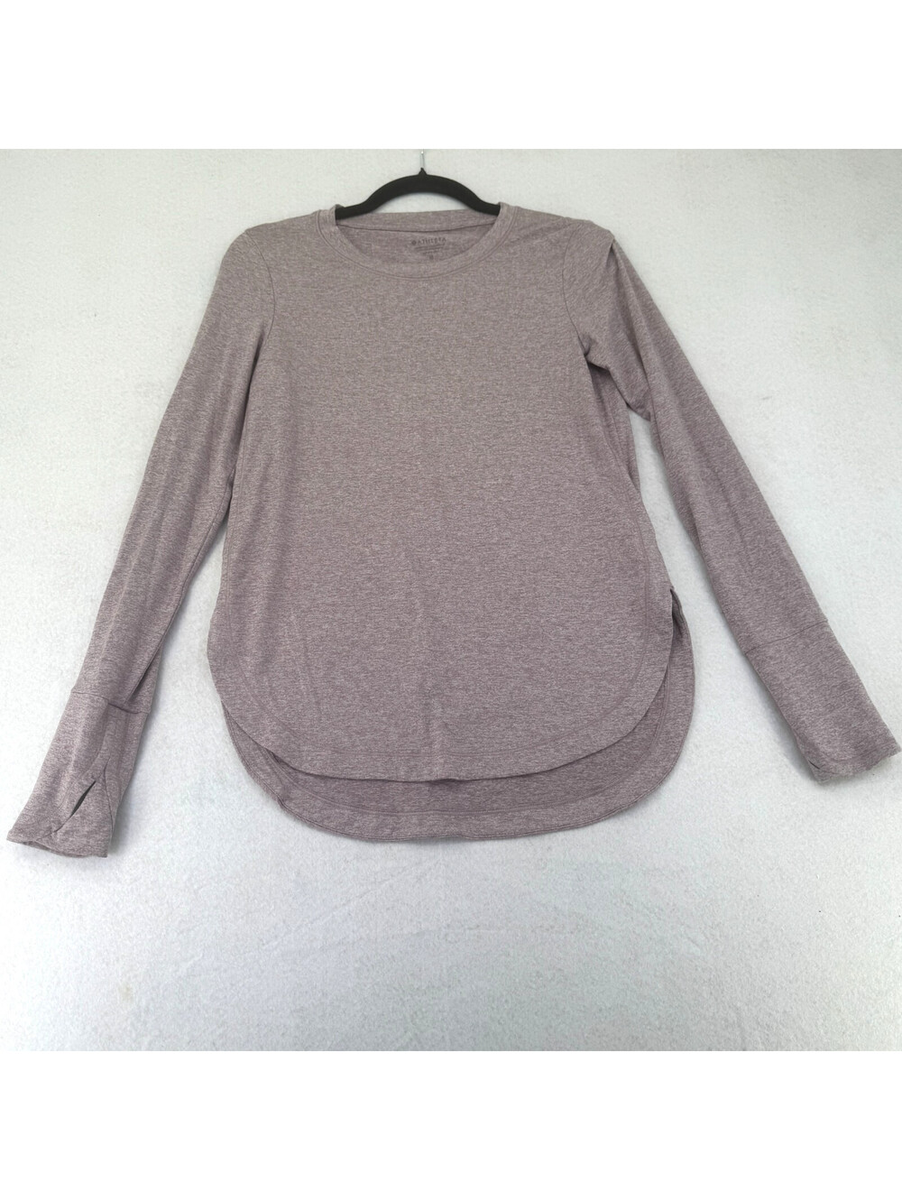 Athleta Uptempo Top Women’s XS Purple Mauve Long Sleeve Thumbholes Athletic